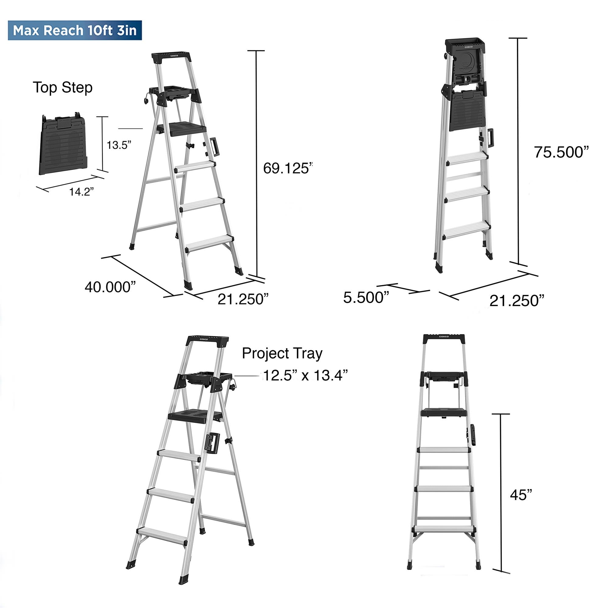 Cosco 6 ft deals ladder