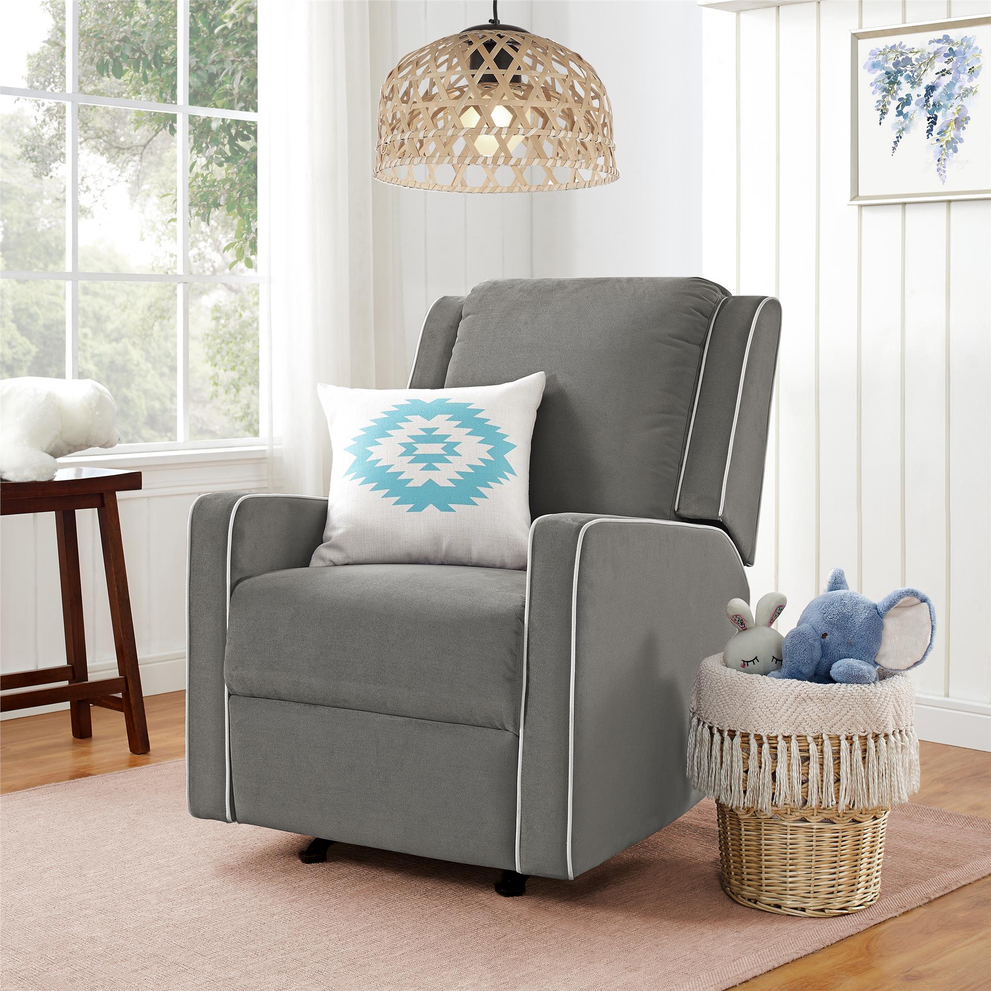 White recliner best sale rocking chair