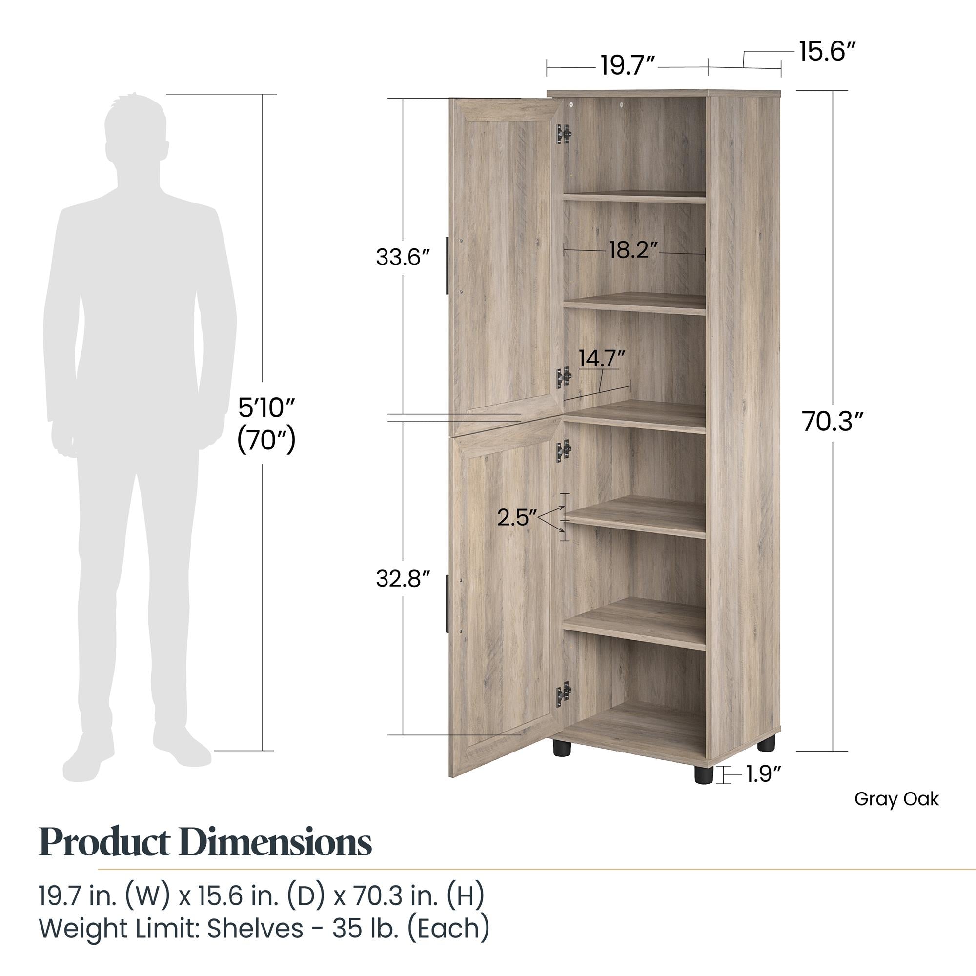 Two door deals pantry cupboard