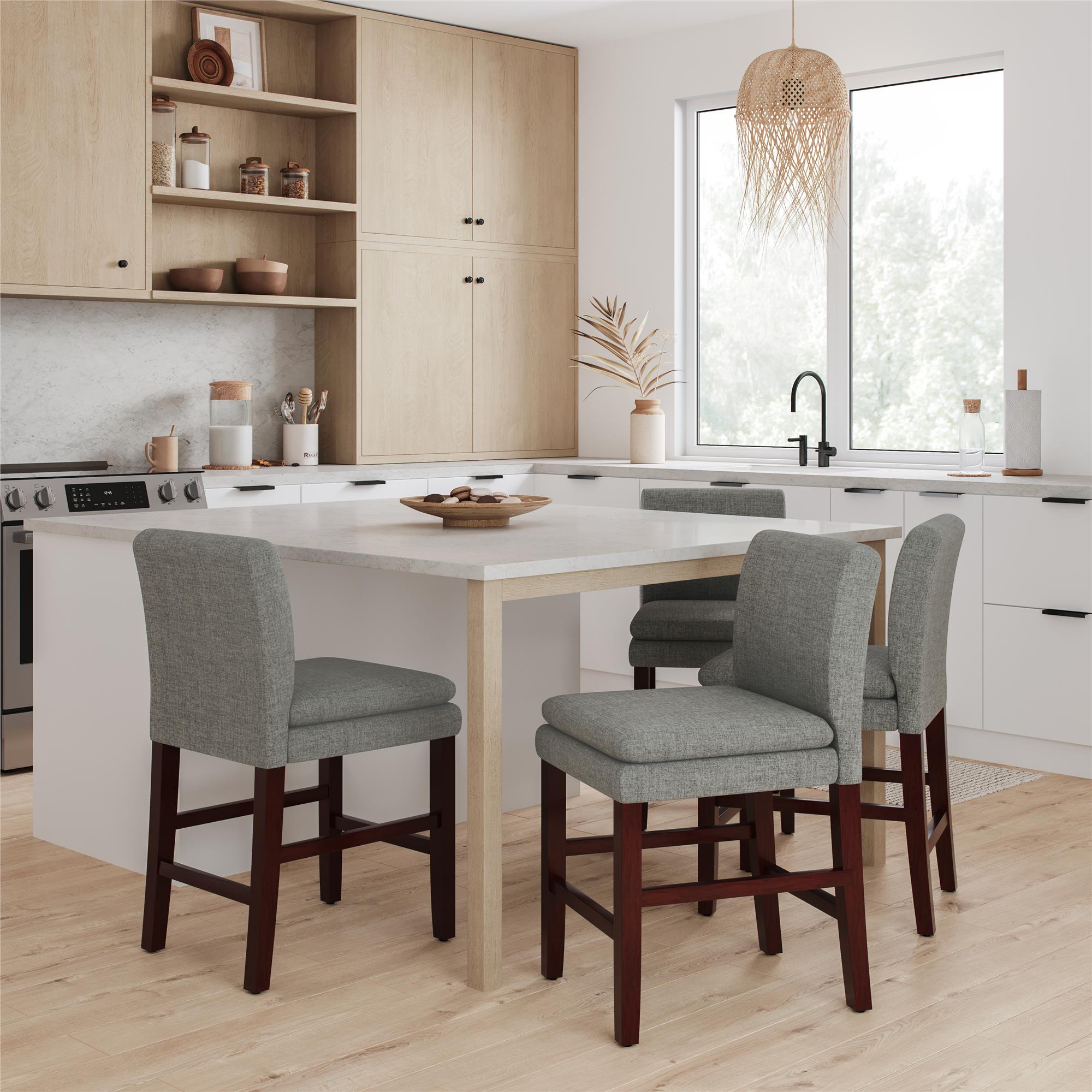 Clark Upholstered Counter Stool for Kitchen RealRooms