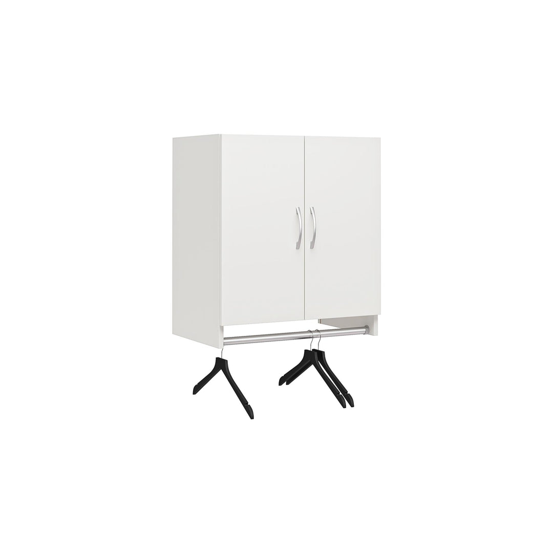 closed wall-mounted cabinet with hanging rod - White