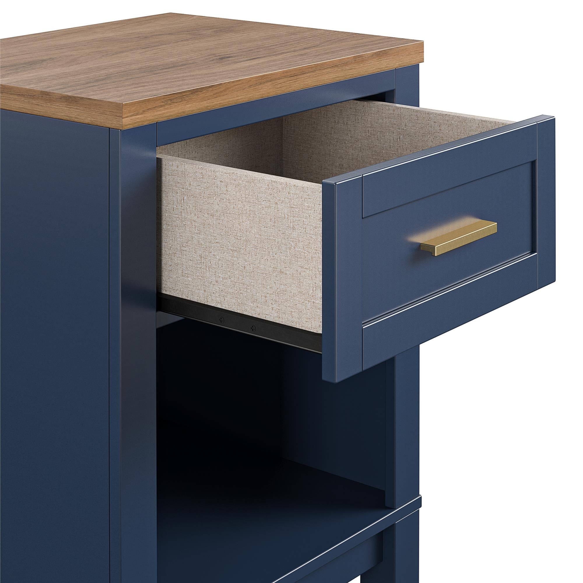 Armada 1 Drawer Nightstand Functional with Open Shelf Design