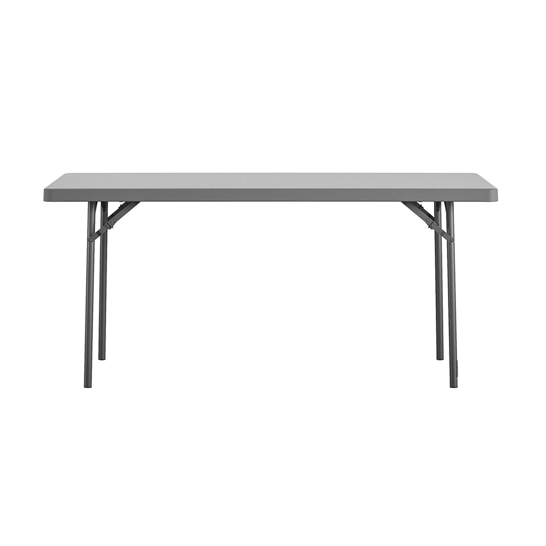 5 foot Commercial Blow Mold Folding Table - Gray - 1-Pack