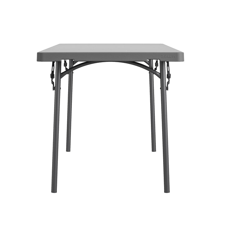 5 foot Commercial Blow Mold Folding Table - Gray - 1-Pack