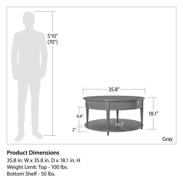 Aurora Coffee Table - Gray