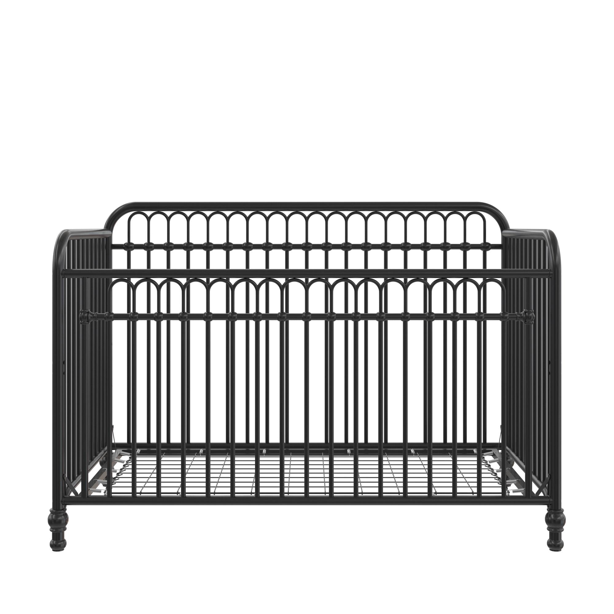 Metal black crib best sale