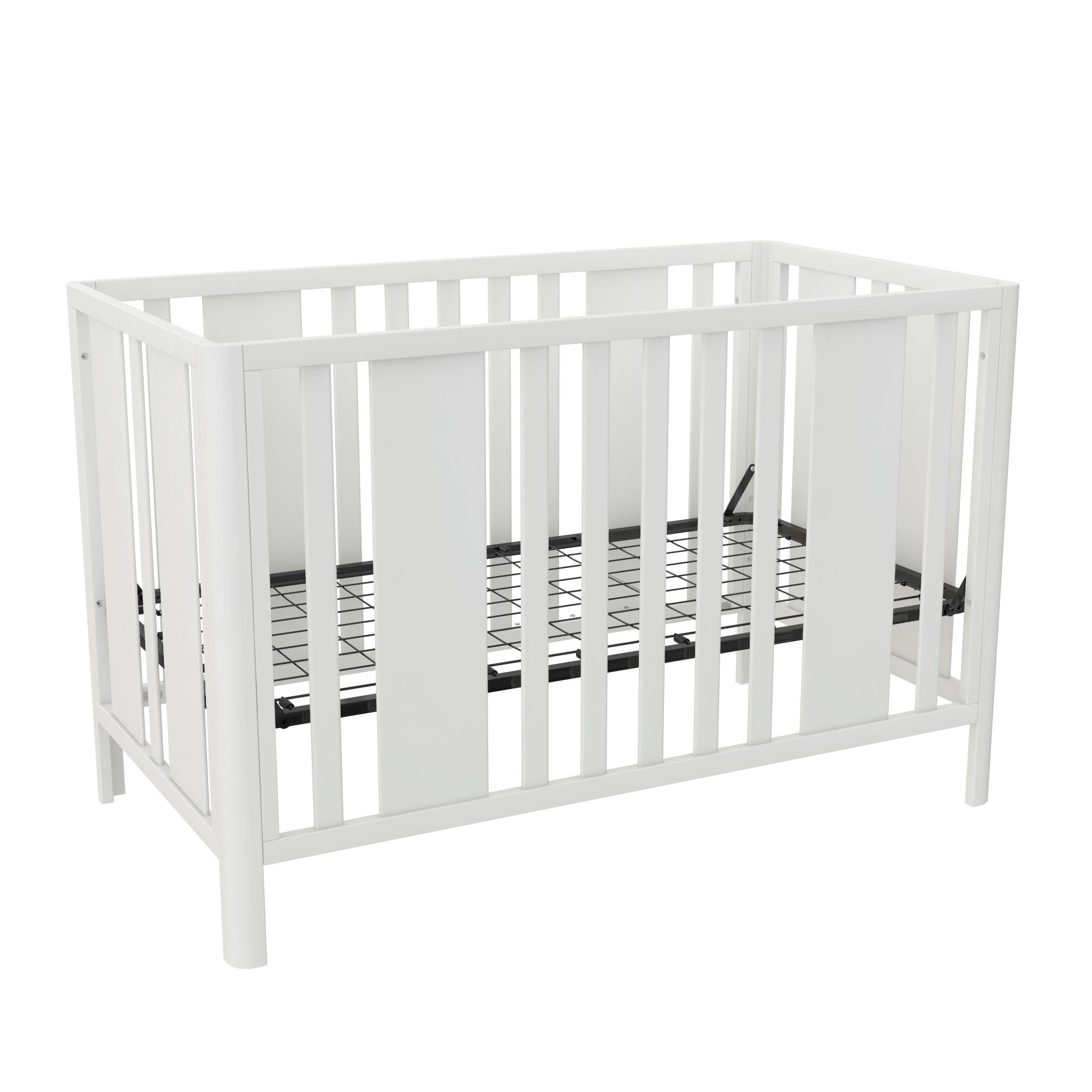 Crawford Curved Post 3 in 1 Crib with Adjustable Heights