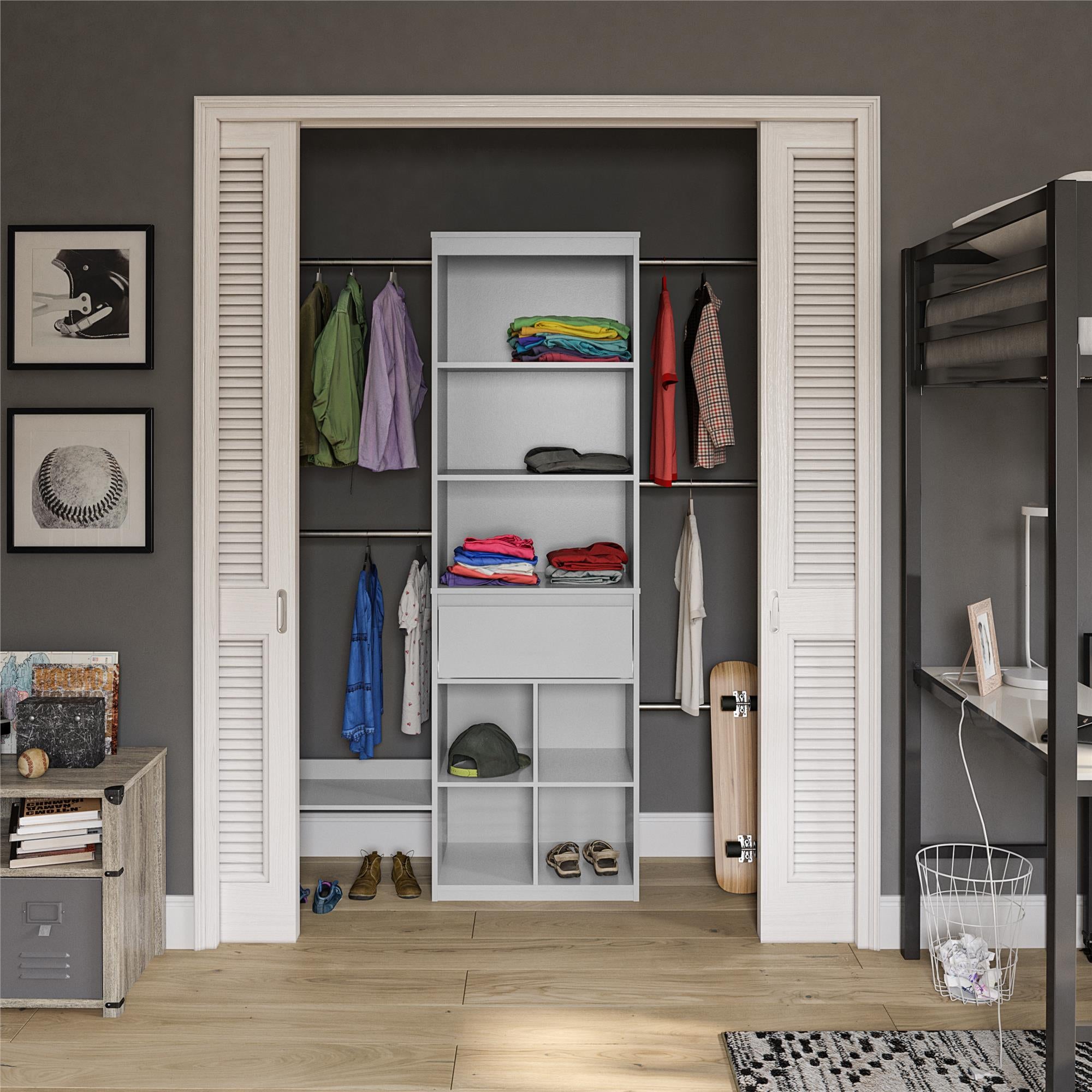 Adjustable closet deals organizer