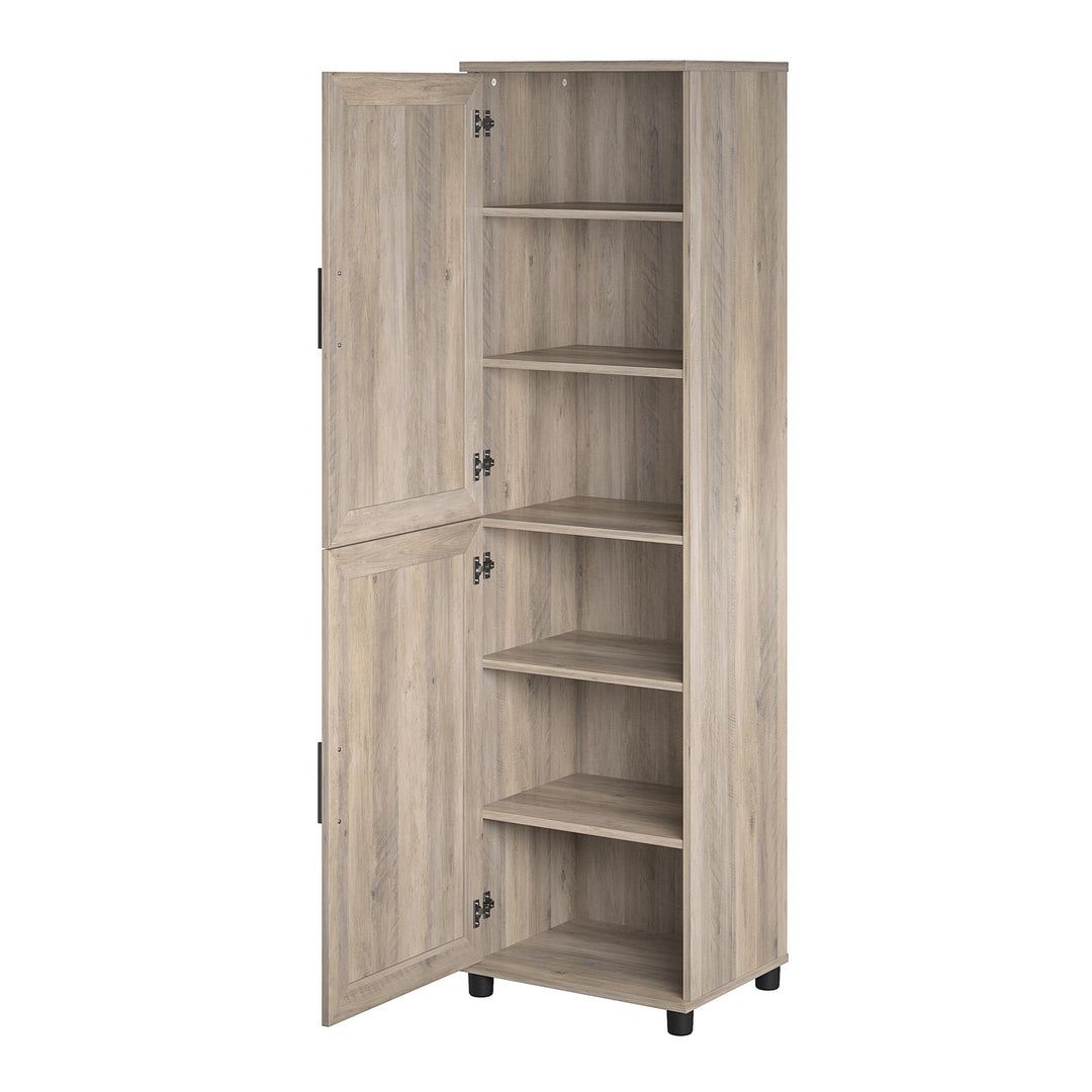 Tall Storage Cabinet Country Wood Rustic Farmhouse Pantry Cupboard Sliding  Door Kitchen Organizer Furniture Home Drawer Shelves Utility Towel Shelf