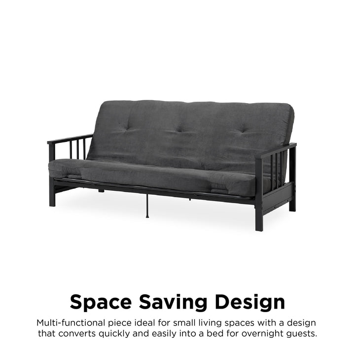 Harlow Metal Arm Full Size Futon - Gray - Full